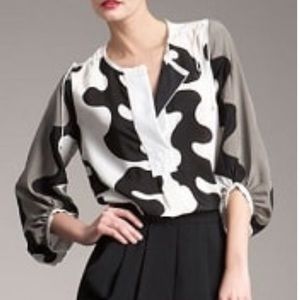 Diane von Furstenberg B Louche Appliqué Blouse